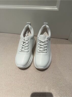 Classic Women's White Platform Sneakers